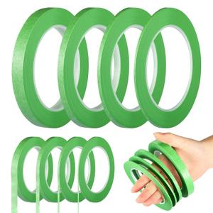 Epakh 4 Pack Painters Tape, Pinstripe Masking Tapes in 1/16, 1/8, 1/4 and 1/2 Inch Wide Suitable for Multi-Surface Automotive DIY Painting Labeling Arts Crafts Car Spray General Purpose(Green,52 yd)