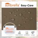 Outdoor Sunbrella Round Corner Seat Cushion, 17"x16"x2", Set of 4, Non Slip Seat Cushion Pads with Removable Cover for Patio Furniture, Garden Yard Lawn, Specrtum Caribou