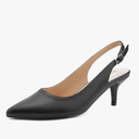 Greatonu Women's Slingback Kitten Heel Pointed Toe Dress Pumps Shoes 9