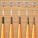 WILLBOND 5 Pcs Linocut Carving Tools Set - Triangular Linoleum & Wood Carving Knife Chisel V Shaped Tools for Linocut Printmaking & Woodcarving (1.5mm, 2mm, 3mm, 4mm, 5mm)