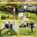 Cordless Lawn Mower (No Battery), 9" Small Electric Mower (Compatible with DEWALT Battery), Lightweight Mini Lawn Mower with Brushless Motor, 3 Cutting Heights, Push Mower for Garden Yard Lawn Care
