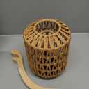 Plug in Wall Sconce,Farmhouse Wicker Wall Lamp Plug in,Hand Woven Rattan Wall Light Farmhouse Rustic Boho Sconces Wall Lighting for Living Room Bedroom