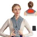 Remo Neck Heating Pad, Portable Cordless Heating Pad for Neck Pain Electric, Compact Soft with Four Heat Settings,Gift for Family,Grey
