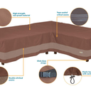 Duck Covers Ultimate Waterproof Patio Right-Facing Sectional Lounge Set Cover, 104 Inch