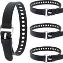 4Pcs 20-Inch Heavy-Duty Silicone Straps with Buckles, Reusable Adjustable Utility Tie Downs for Securing Truck Cargo, Luggage, Tools, Hoses
