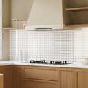 3 x 10pcs Marble Peel and Stick Backsplash Waterproof Wall Panels, Self Adhesive Marble Foam Tile, 11.8"x11.8" PVC Wall Panels for Bathroom, Kitchen, Living Room and Laundry Room (Plaid Pattern) (White and Black)