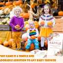 Baby Shower Games - Little Pumpkin Diaper Raffle, 1 Sign and 50 Diaper Raffle Tickets, Gender Reveal Game, Fall Baby Shower Decoration Supplies (RNB04)