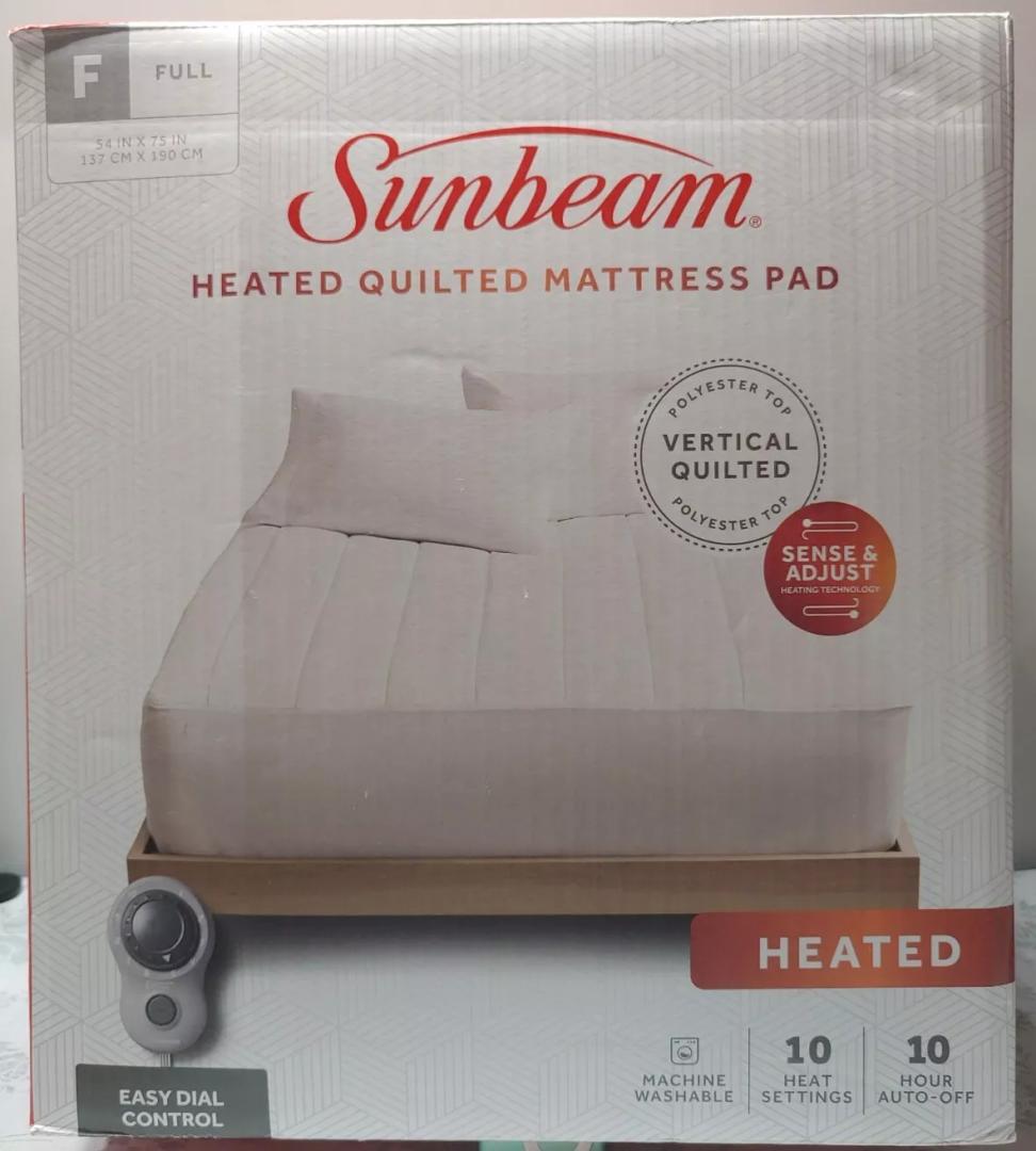 Sunbeam Heated Quilted Full Mattress Pad