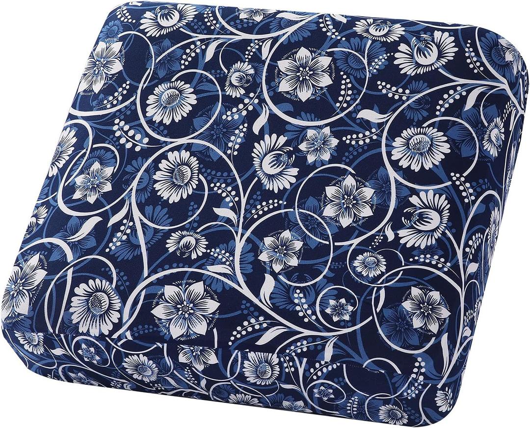 hyha Printed Couch Cushion Covers, Floral Sofa Covers Washable for Cushion Couch, Stretch Pattern Outdoor Cushion Covers for Patio Furniture with Elastic Bottom(Small, Baroque)