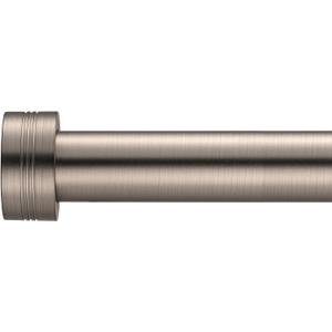Satin Nickel Curtain Rods 18 to 45 inches,1 Inch Modern Metal Drapery Rods,Adjustable Heavy Duty Curtain Pole Suitable for Bedrooms and Living Rooms(18"-45"Satin Nickel)
