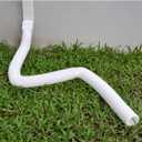16.5ft Long Gutter Downspout Extensions, Downspout Extender Drainage Pipe for 2"3" and 3"4" Downspout, Outside Diameter 3.1 Inches, Pipe Stretched Length 16.5ft (White-1 pack)