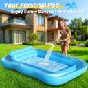 Inflatable Tanning Pool Lounger, 71"x48" Tanning Bed Pool Floats w/Pillow & Cup Holders, Thicken Sutan Lounge Float for Adults, Blow Up Sunbathing Floatie Raft for Backyard Lake Water Party