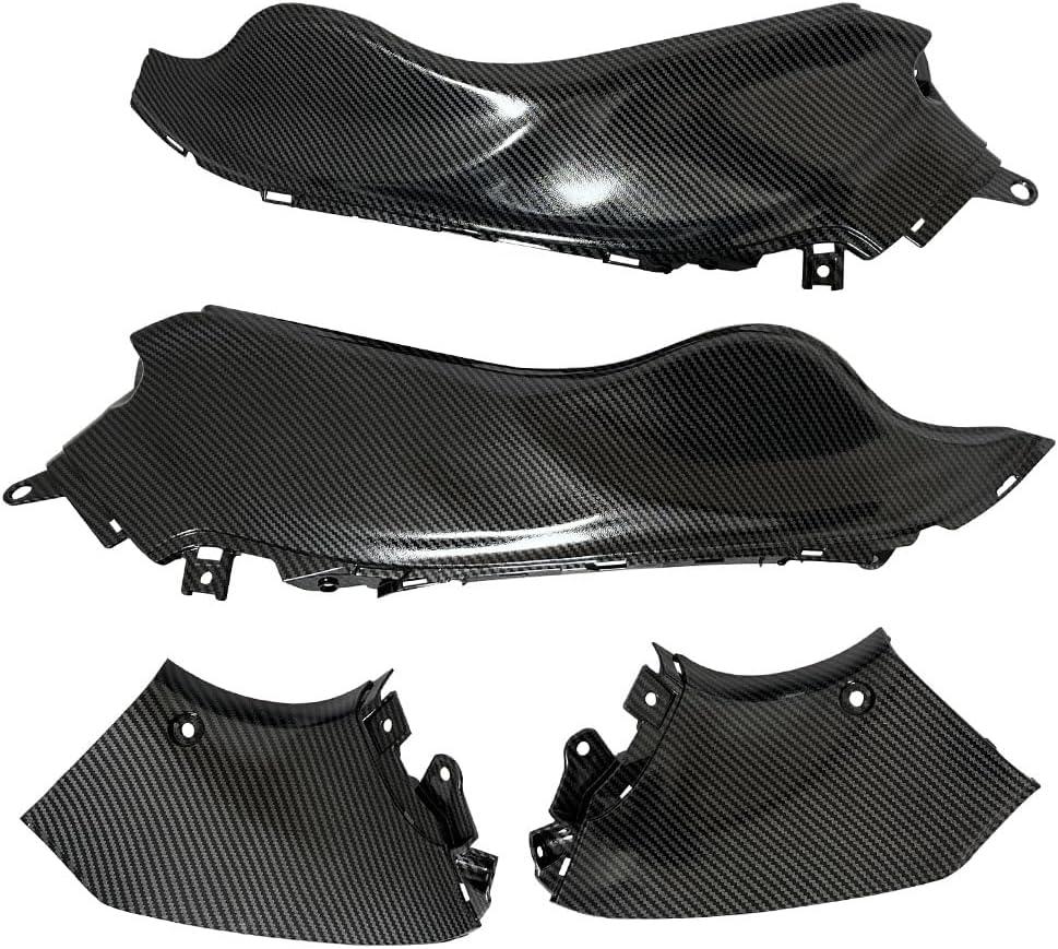 Carbon Fiber Look Frame Front Side Cover Infill Panel Trims Fairing Cowl Compatible with Suzuki GSXR1300 Hayabusa 2008-2020, RTF34F, Black