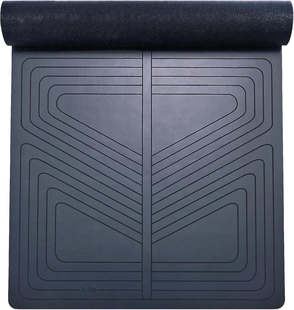 agoy PRO+ WARRIOR - Premium Non-Slip Yoga Mat Eco-Conscious Design - PU Mat With Wet/Dry Grip+ - Focus Alignment - Lazer-Etched Technology - A Portable Standard Size Mat for All Styles of Yoga, B0DDKC7B5M