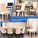 Dioxide High Stretch Chair Covers for Dining Chairs, Washable Dining Chair Covers Set of 6, Soft Dining Chairs Seat Covers, Parsons Chair Slipcover Protectors for Home Hotel Restaurant Banquet