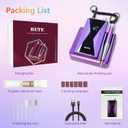 BETE Professional Nail Drill Machine, 0-40000RPM Brushless Durable Electric Nail File for Acrylic Gel Nails, Rechargeable Nail Drill with Charging Base with 6pcs Drill Bits for Salon Home, Purple