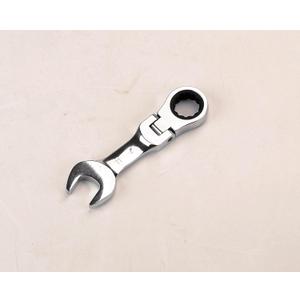 FLZOSPER 11mm Metric Flex-Head Stubby Box End Head Geared Wrench, 72-Tooth Ratcheting Combination Wrench Spanner