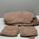Omelas Brown Duvet Cover Queen Size Chocolate Mocha Coffee Solid Color Plain Bedding Set Simple Modern Soft Microfiber Rustic Comforter Covers with Zipper Closure Corner Ties Gifts for Women Men,