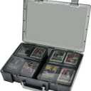 ALCYON 1600+ Baseball Card Storage Box, Sports Cards Holder Organizer Hard Plastic Display Case Compatible with Baseball/Football/for MTG/for PM for Collector (Bag Only)-Grey (gray)