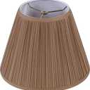 Aspen Creative 32072, Hardback Empire Transitional Spider Lamp Shade, Mushroom Pleated Sienna Brown, 7" Top x 13" Bottom x 10" Slant