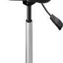 Bass Boat Casting Seat with Pedestal Pole Base Mount for Bass Tracker Pro Casting Deck Chair, Includes Boat Seat Pedestal+-inch Pin Posts+7" x 7" Base Plate,Adjustable Height 14 to 19 Inch White&Grey