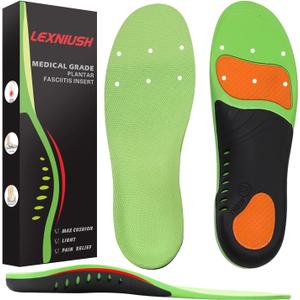 Plantar Fasciitis Arch Support Shoe Inserts Women & Men - Insoles Orthotic Inserts for Flat Feet, Cushioning Shoe Insoles for Foot Pain, Running, Heel Spurs, Arch Pain High Arch - Boot Insoles (M: Men's 8.5-10 / Women's 9.5-11, Green)