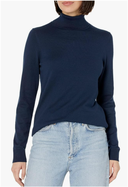 Amazon Essentials Women's Classic-Fit Lightweight Long-Sleeve Turtleneck Sweater L