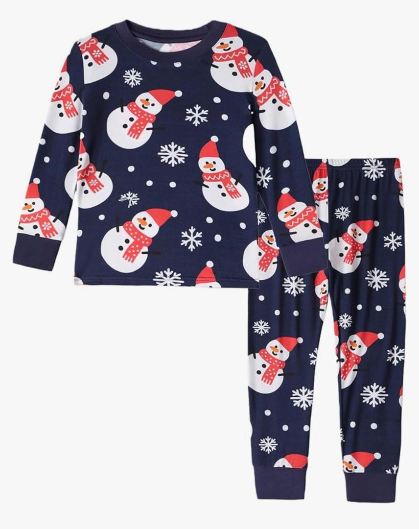 Kids 2-Piece Soft Bamboo Viscose Clothing Set, Long Sleeve Top & Pants, Everyday Outfit for Toddler Boys & Girls, Size M