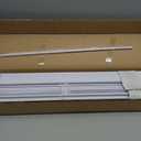 Lumino - 2" Cordless Flat Slat Faux Wood Window Blinds for Home - 34" W x 60" L - White, Faux Wood Blinds for Indoor Windows, Venetian Room Darkening Blinds