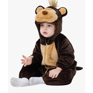 TONWHAR Toddlers Animal Costume Unisex Baby's Warm Halloween Outfits Kids Dress Up Jumpsuits Rompers, 2-3T