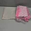 Moinchore 12 Set Pink Basket for Gifts Empty 9.8x6.5'' Pastel Pink Dot Market Tray Cardboard with Bows, Cellophane Bags, Twist Tiles, Empty to Fill for Wedding Birthday Valentine's Day Party Supplies