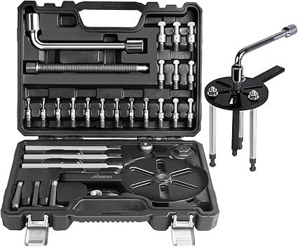 DISEN Bearing Puller 35-in-1, Bearing Puller KIt with Wrench, Blind Inner Bearing Pullers Kit, Bearing Removal Tool for Ball Bearings with Case (Refer to The Video for Installation and Usage) - Black