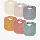 Muslin Baby Bibs for Unisex Boys Girls, Soft Cotton Baby Drool Bibs, Drooling and Teething Bibs for Infant, Newborn Neutral 5 Pack