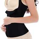 URSEXYLY Maternity Support Belt Postpartum Waist Trainer Shapewear Recovery Waist Cincher Black 2 XL
