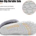 BARERUN Womens Moccasin Snow Boots Warm Winter Boots Ankle Boots for Women Outdoor Fur Lined Womens Shoes Slippers (Gray)