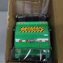 HOLYFUN 12'' Electric Garbage Truck Set with Front Loader/Metal Cab, Friction-Powered Recycling Vehicle with Dumpster, 4 TrashBins & Sorting Cards, TrashTruck Toy with Lights/Sounds for Kids