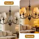 Chandelier Lamp Shades Set of 6, 5 Inch Mini Barrel Lampshades Replacement Small Clip on Linen Lampshade for Table Lamp Wall Sconce Ceiling Light Candelabra Light Bulbs Bottom 5.5''x 3.5''x 5.1''
