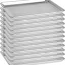 BIEAMA 12 Pack Half Size 18" x 13" Aluminum Baking Sheet Pan Perforated, Commercial Bakery Equipment Cookie Sheets, NSF Approved Baking Tray