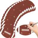 100pcs Glitter Football Cutouts Sports Ball Bulletin Board Football Shape Paper Cuts Party Decorations for Sports Theme Party Baby Shower Birthday Classroom Game Day Wall Decor Supplies