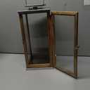 18 Inch Rustic Wooden Candle Hurricane Lantern, For Table Top, Mantle, Wall Hanging, or Garden Display, Indoor & Outdoor Use, Extra Large