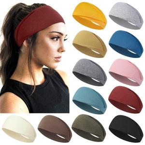 AKTVSHOW Headbands for Short Hair - Elastic Non-Slip Workout Sports Yoga Head Bands, Wide Thick Sweat Hair Wraps for Girls, 12 Pack (Women Headbands Set 3)