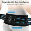 Sacroiliac SI Joint Hip Belt for Women and Men - 8x Maximum Compression and Anti-slip - Sciatica Belt and Lower Back Support Brace - Hip Braces for SI Joints Pain, Pelvic Support (Black, S)