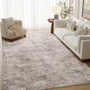 5x7 Washable Area Rug for Living Room, Non-Slip Soft Modern Abstract Large Carpet, Low Pile Neutral Rugs for Bedroom, Dining Room, Home Office, Dorm, Indoor Decor, Taupe Brown