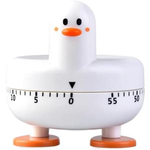 Cooking Timer Cute Duck Kitchen Timer 60 Minute Wind Up Mechanical Rotating Alarm for Kitchen Cooking Baking