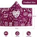 Wearable Heated Blanket Hoodie for Women, Valentines Day Gifts for Her Wife Women, Electric Throw Blanket, Heated Shawl Wraps Poncho, Mothers Day Birthday Anniversary Day Gift, To My Wife, Magenta
