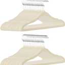 GoodtoU Kids Hangers Velvet 50 Pack 14" - Kids Felt Hangers Non Slip Toddler Hanger Childrens Hanger for Kid (Beige)