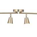 CRAFTRONOS 8 Light LED Track Lighting Kit, Matte Brass Adjustable with Moden Flush Mount Ceiling Spotlight,GU10 Socket Bulbs,Flexible Foldable Arms for Kitchen,Dining,Living Room, Bedroom