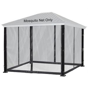 10x10 Gazebo Mosquito Netting, Universal Replacement Screen Walls, with Zippers, Easy to Install, Fit for Most Gazebo Canopy (Black)