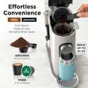 Ninja Single Serve Coffee Maker - Combo Machine, K-Cup Pods and Grounds | 4 Styles of Brewing, up to 24 Oz Cup Sizes, 56 Oz Removable Reservoir, Stone-PB051ST