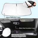 TINGLU Sun Shade for Kia Telluride 2020-2024 2025 Accessories Windshield Sun Shade Window Shade UV Rays Protection Sun Visor Cover with Steering Wheel Sunshade Storage Bag